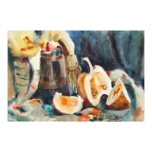1960s "Still Life P4.25" Watercolor Painting by Eve Nethercott