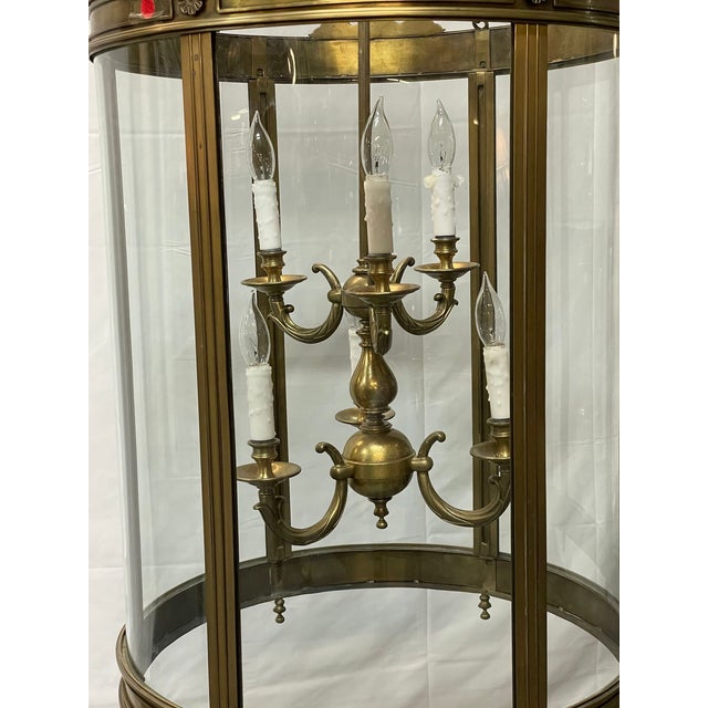 Gothic Large 19th Century Solid Bronze Gothic Lantern, Six Lights, Circular For Sale - Image 3 of 9
