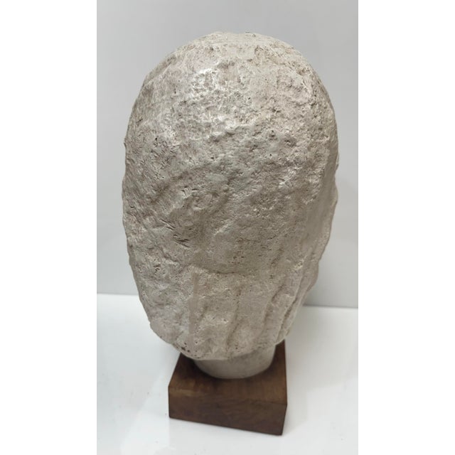 Wood Vintage Sculpture of an Ancient Bard For Sale - Image 7 of 11