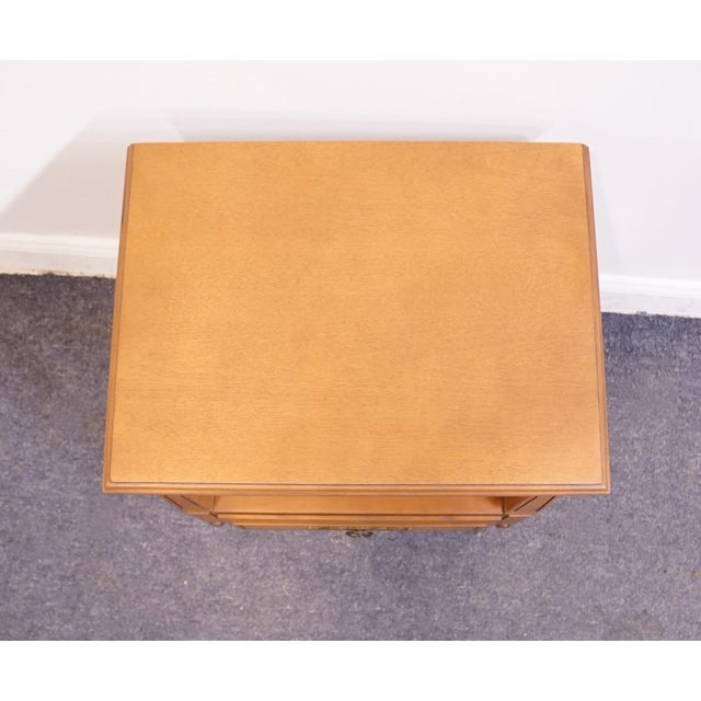 Rway Furniture Solid Hard Rock Maple Italian Neoclassical Tuscan Style 20" Tiered Nightstand For Sale - Image 10 of 13