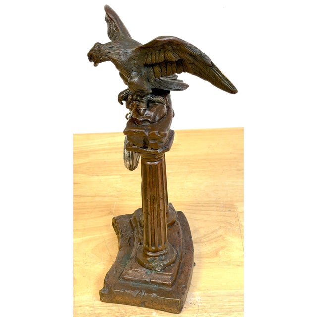 Mid 19th Century 19th-Century French/ Italian Neoclassical Cast Bronze Eagle Pocket Watch Holder For Sale - Image 5 of 18