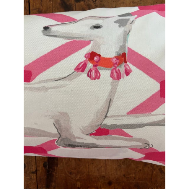 Lumbar pillow by designer Dana Gibson. Whippets originated in the English countryside and were considered a "poor man's...