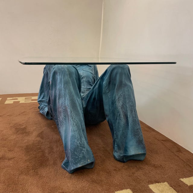 Postmodern Blue Jeans Pop Art Coffee Table, 1980s For Sale - Image 3 of 16