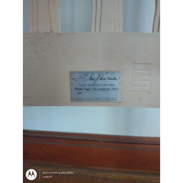 1980s Art Nouveau White Chair - Set of 2 For Sale In Houston - Image 6 of 6