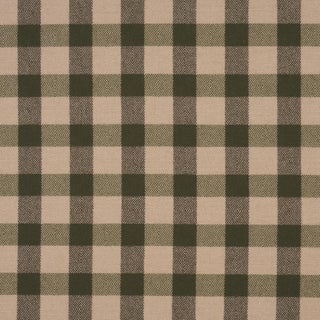 Schumacher Galt Wool Check Fabric In Hunter For Sale
