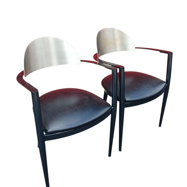 Elevate Your Space With This Stunning Pair of Elite Modern Jagger Armchairs, Where Architectural Innovation Meets Premium Comfort 1980s For Sale - Image 12 of 12