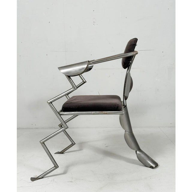 Brown Vintage German Armchair, 1980s For Sale - Image 8 of 18