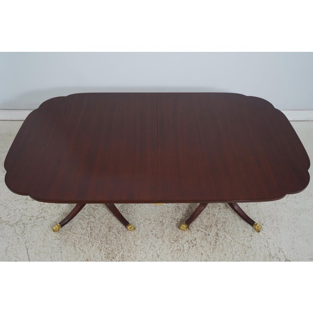 Traditional Kindel Mahogany Double Pedestal Dining Table For Sale - Image 3 of 18