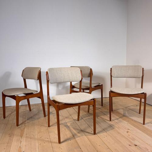 White Teak Chairs by Erik Buch, 1960s, Set of 4 For Sale - Image 8 of 8