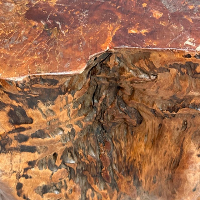 Mid 20th Century Mid 20th Century Large Wide Free-Form Reclaimed Tree Trunk Pedestal Table For Sale - Image 5 of 9