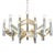 Midcentury Modern Brass & Chrome Italian Designer Sciolari Chandelier For Sale