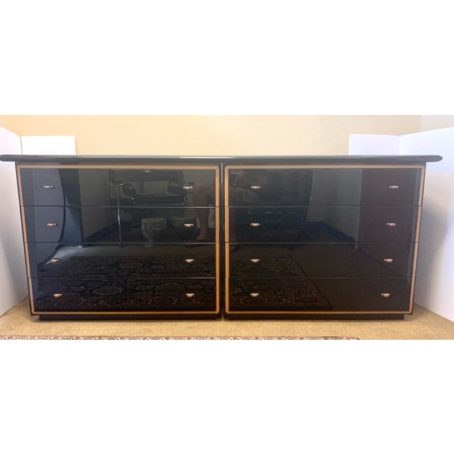 Roche Bobois Black Lacquer Long Dresser Chairish