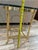 Metal La Barge Style Vintage Brass Base Glass Top Side Table With Hoof Feet Labarge For Sale - Image 7 of 11