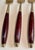 This is a very sweet set of small (5 inch) forks made of brass with rosewood handles that are perfect for delicate deserts...
