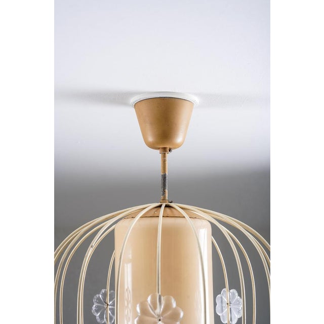 Swedish Modern Model 11510 Pendant in Glass and Metal from Böhlmarks, Sweden, 1940s For Sale - Image 11 of 14