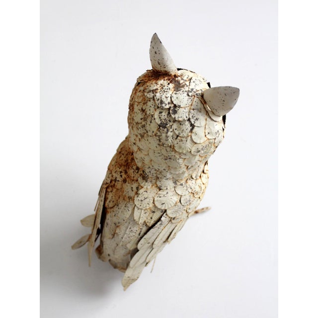 Mid-Century Brutalist Metal Owl Sculpture For Sale - Image 15 of 15