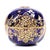 Swirling spiral fluting and deep cobalt blue glaze define this spherical porcelain trinket box, decorated throughout with...