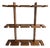 Vintage Teak Wood Wall Mounting Wine Glass Rack For Sale