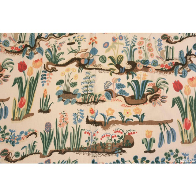 Textile Nazmiyal Collection Vintage Pair of Primavera Curtains by Josef Frank For Sale - Image 7 of 8