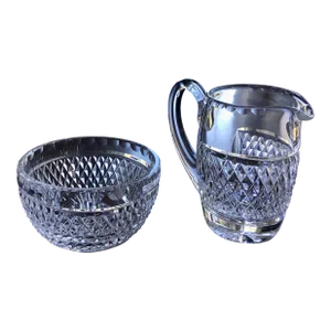1990s Waterford Creamer and Sugar Bowl Set