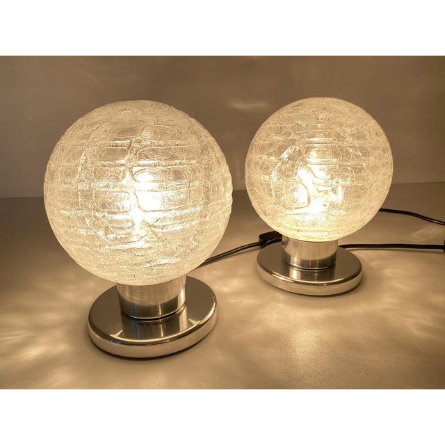 Metal Vintage Space Age Table Lamps from Doria, 1970s, Set of 2 For Sale - Image 7 of 17