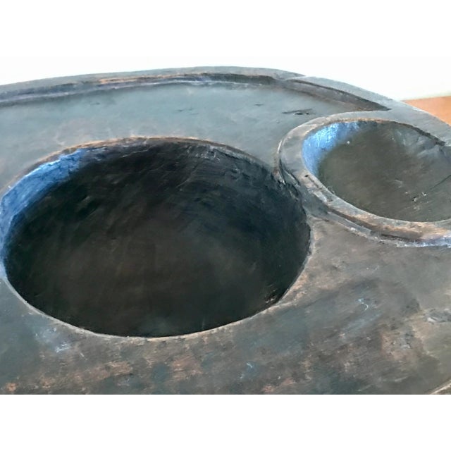 Mid 20th Century Vintage Mid 20th Century Zulu Carved Wooden Meat Platter For Sale - Image 5 of 13