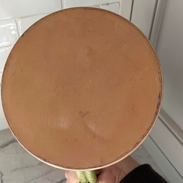 Vintage Hand-Painted Italian Pottery Lady Pitcher, Vintage Italian Pottery, Folk Art Pottery For Sale - Image 4 of 5