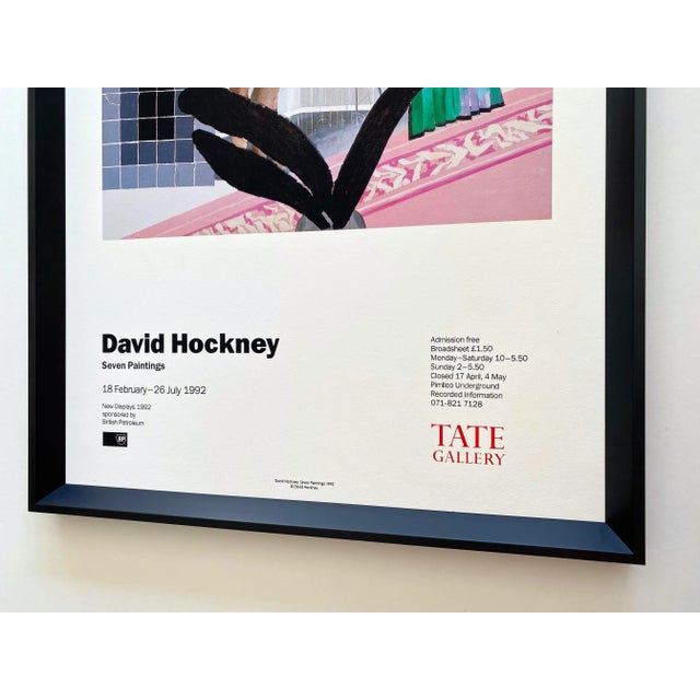 David Hockney Vintage 1992 Lithograph Print Framed Pop Art