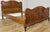 Vintage French Louis XVI Oak Double Bed Frame with Carved Headboard For Sale - Image 3 of 13