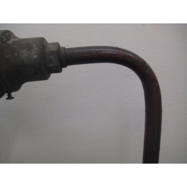 1940s Vintage Industrial Articulating Iron Floor Lamp by Manley Manufacturing Company For Sale - Image 5 of 11
