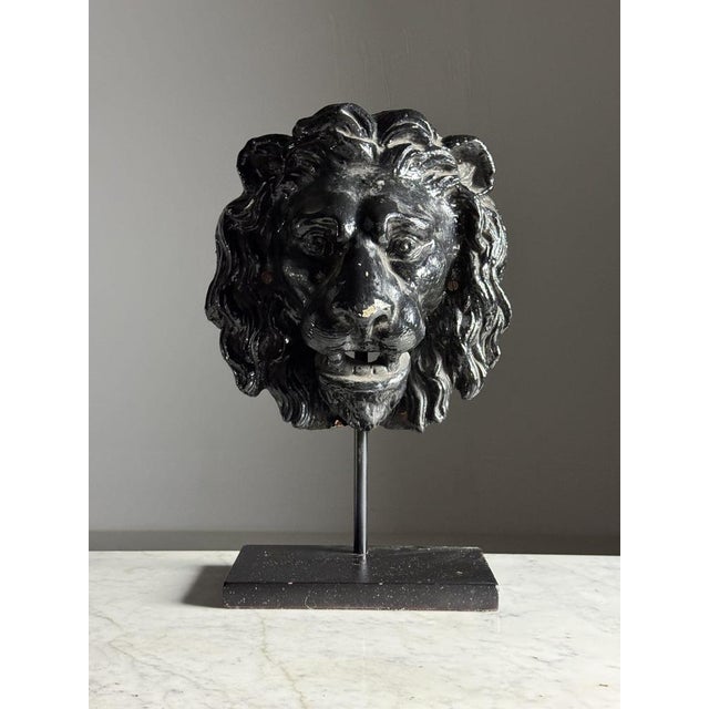 Lion Fountain Mask on Stand For Sale - Image 12 of 13
