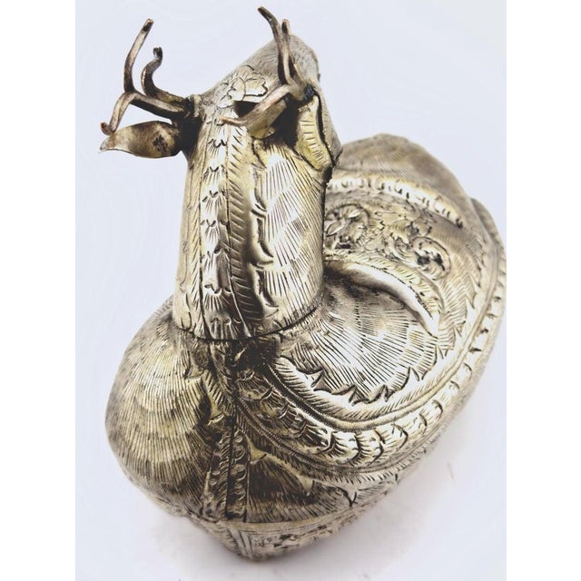 Late 19th Century Antique Anglo-Indian Silver-Plated Figural Stag Covered Box, British Raj Period For Sale - Image 5 of 8