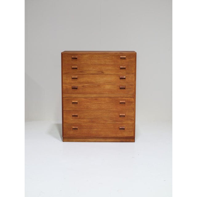Mid-Century Modern Tall Chest of Drawers in Teak by Børge Mogensen for Søborg, 1960s For Sale - Image 3 of 14