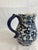 Chinese 1950s Chinese Blue & White Crackle Glaze Porcelain Pitcher With Figural Face Motif For Sale - Image 3 of 10