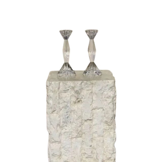 Beautiful crystal accents to display your candles and shine light to any space.