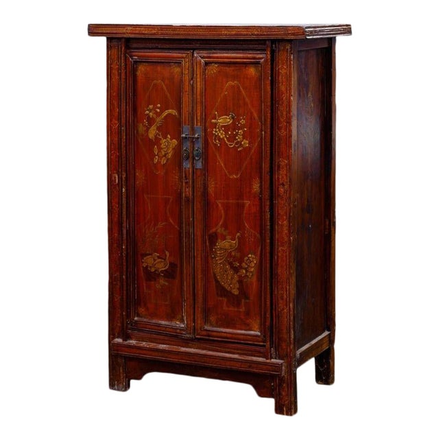 Antique Chinese Painted Armoire Wardrobe Wedding Chairish