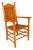 Rustic Americana Hand-Crafted 19th Century-Styled Cottage Armchair in Solid Maple & Walnut, Usa, C. 1940s For Sale