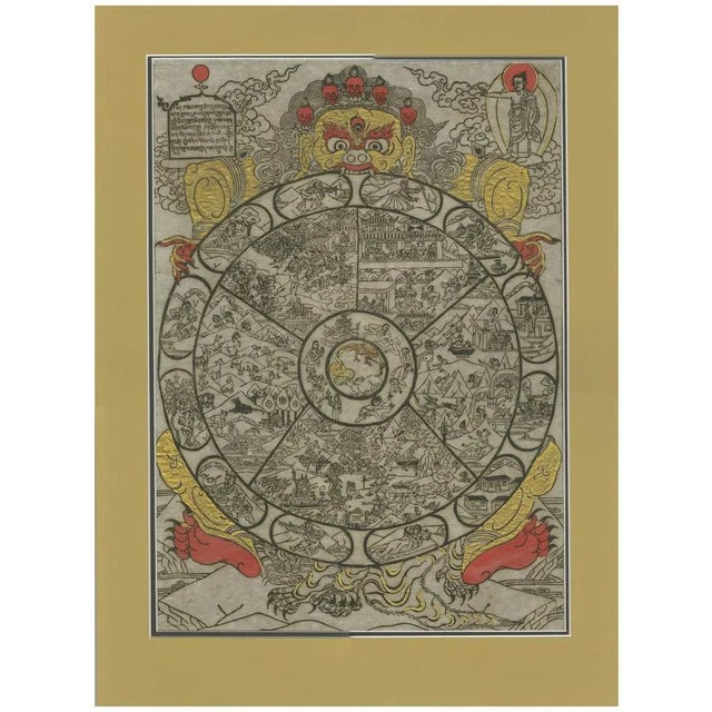 1970s A Demon Holding the Bhavachakra, 1970s, Paper For Sale - Image 5 of 5