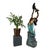 Large-scale bronze fountain sculpture depicting a graceful mermaid rising from a rocky outcrop and holding a fish above...