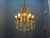 Large Gilded Florentine Tole and Crystal Chandelier, 1950s For Sale - Image 11 of 12