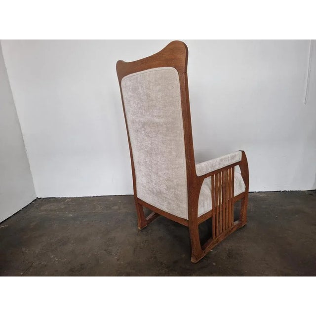 Extremely rare armchair armchair from the turn of the century. The armchair is attributed to Patriz Huber due to its...