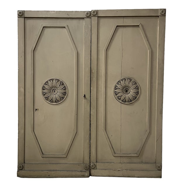 Doors with Molded Panels, 1800s, Set of 2 For Sale