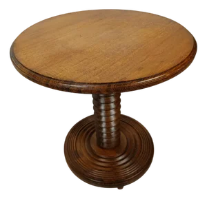 Brutalist Pedestal Table attributed to Charles Dudouyt, 1940s
