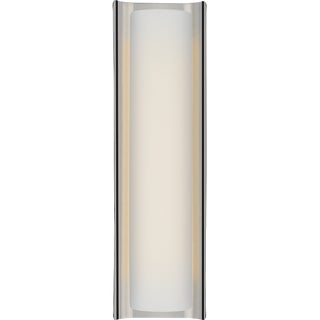 Windsor Smith for Visual Comfort Signature Penumbra 21" Sconce in Polished Nickel and Linen For Sale