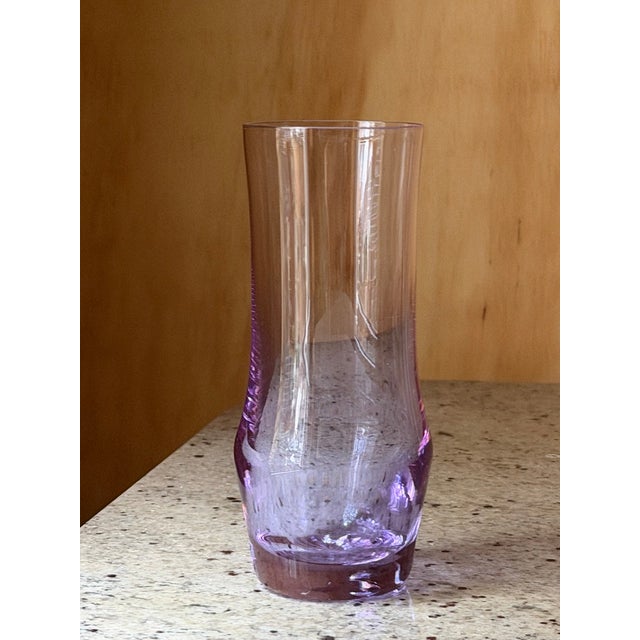 Mid-Century Neodymium Alexandrite Glass Highball Tumblers Set of 6, 1970, Set of 6 For Sale - Image 12 of 13