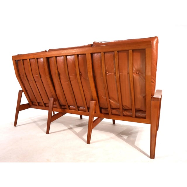 1960s Comfort 3-Seater Sofa in Leather by Arne Wahl Iversen, 1960s For Sale - Image 5 of 18