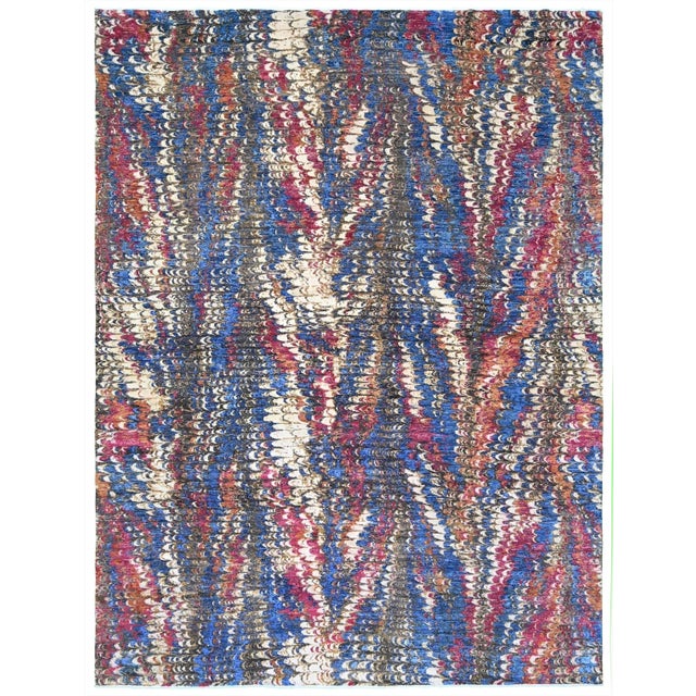 2020s 2020s Handmade Modern Wool Rug. 09'01" X 12'00" For Sale - Image 5 of 5