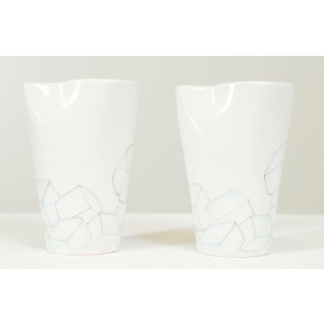 1960s Ernestine Salerno Italian Ceramic Cups- a Pair For Sale - Image 5 of 12