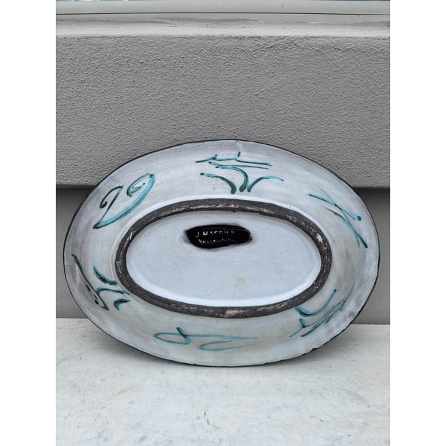 Large Mid-Century Jerome Massier Platter Vallauris, Circa 1950 For Sale In Austin - Image 6 of 7