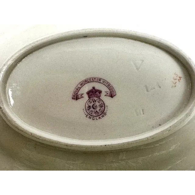 Antique Royal Worcester 1898 George Johnson Hand Painted Game Bird China-17 PCS For Sale - Image 11 of 12